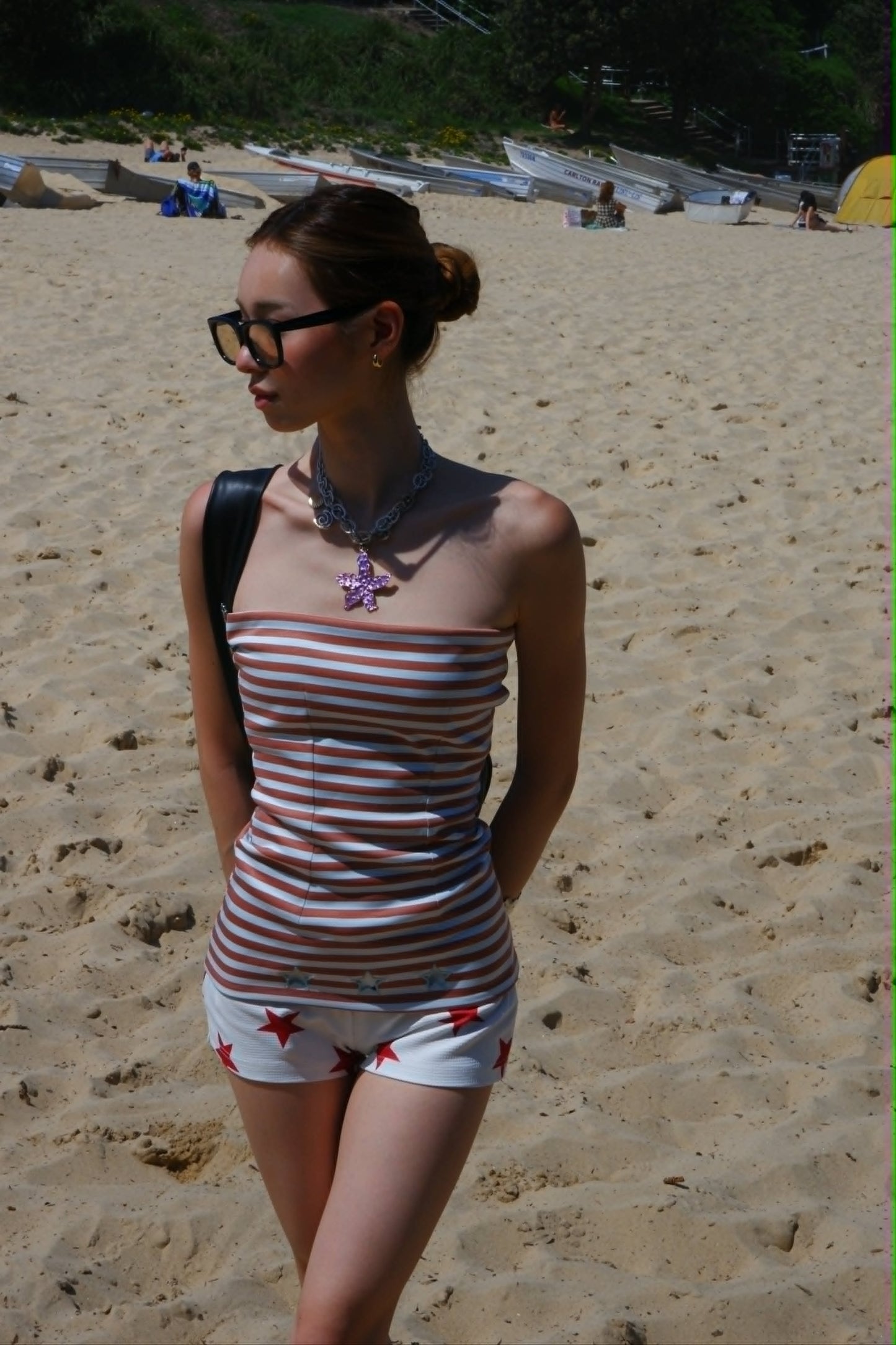 Twice-Loved Reversible Top in Cherry & Brook