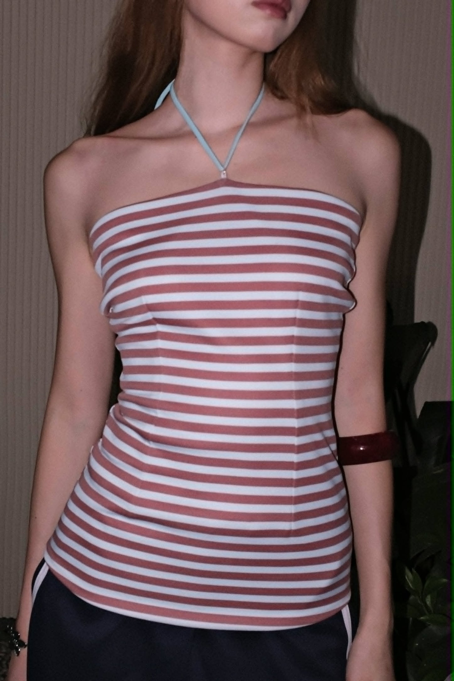 Twice-Loved Reversible Top in Cherry & Brook